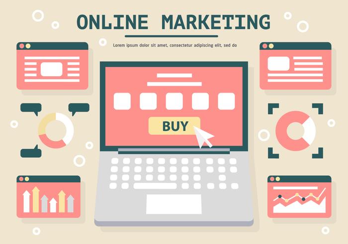 Free Flat Digital Marketing Vector Illustration Free Flat Digital Marketing Vector Illustration
