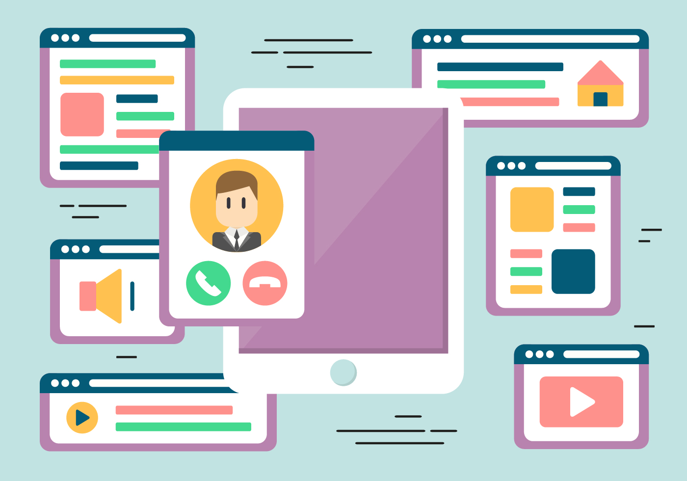 Download Free Flat Web Layout Vectors - Download Free Vectors, Clipart Graphics & Vector Art
