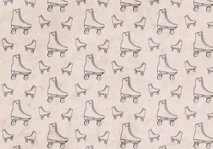 Free Vector Roller Skates Seamless Pattern