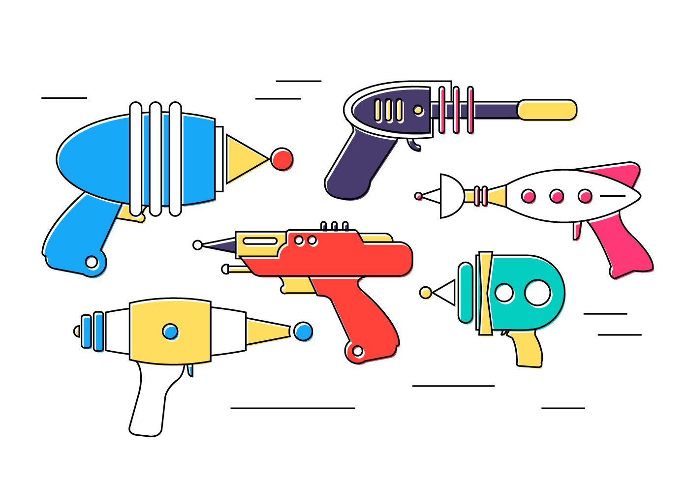 Free Vector Laser  Guns 117588 Vector Art at Vecteezy