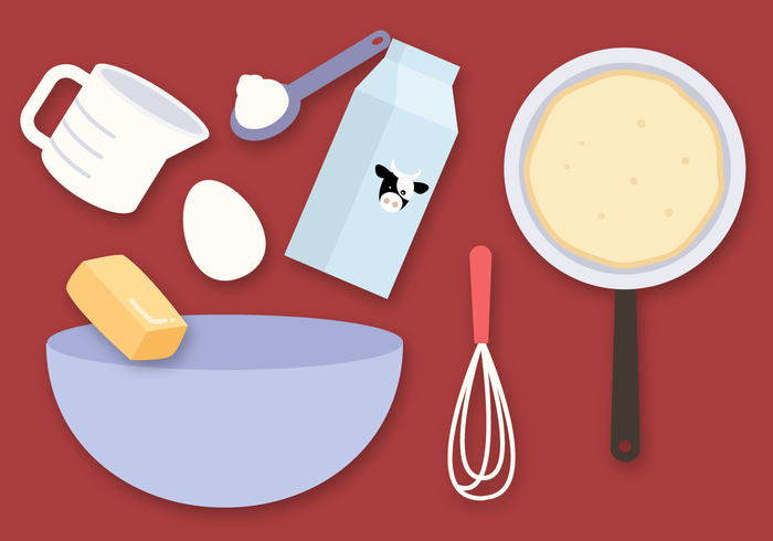 Pancake Ingredients Vector