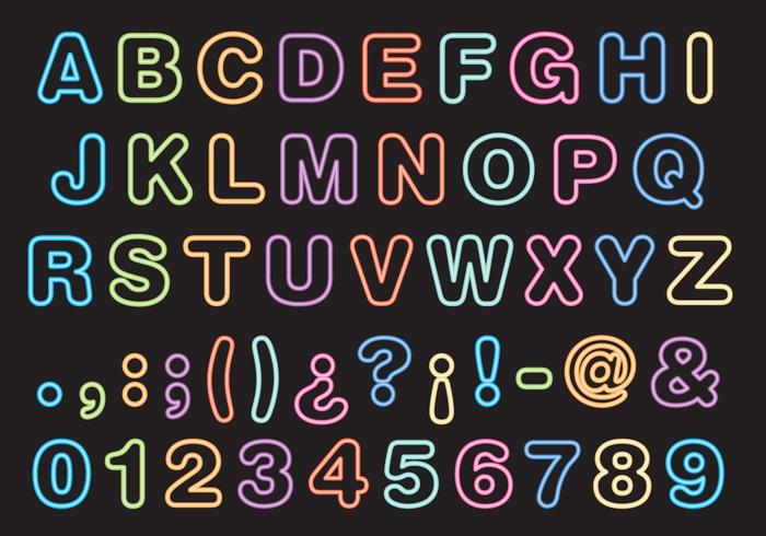 Neon Type vector
