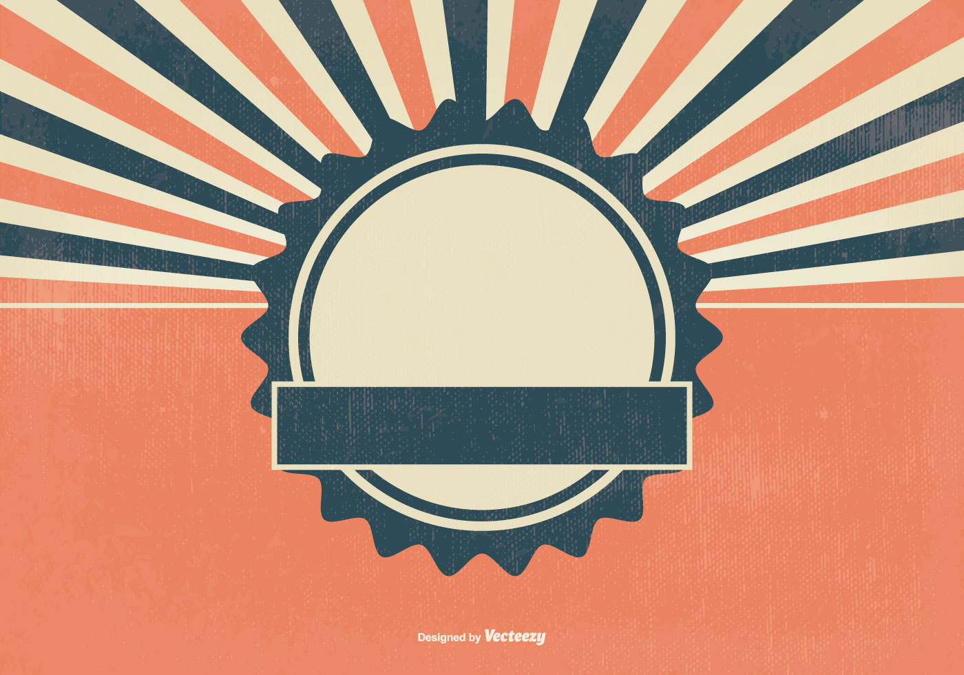 Blank Retro Sunburst Background - Download Free Vector Art, Stock