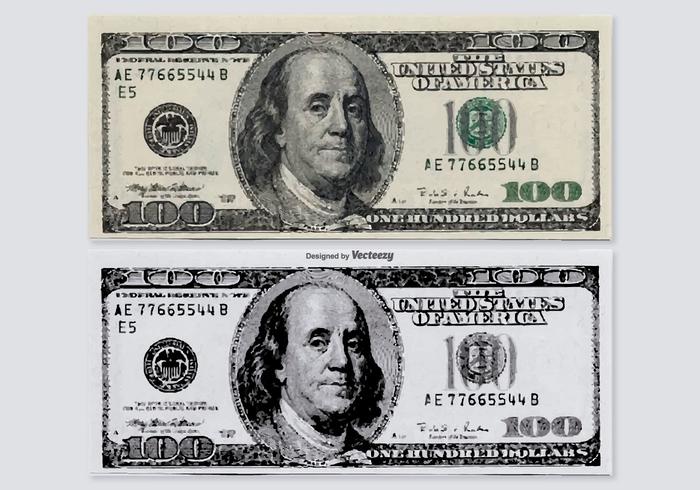 Hundred Dollar Vector Bills Hundred Dollar Vector Bills