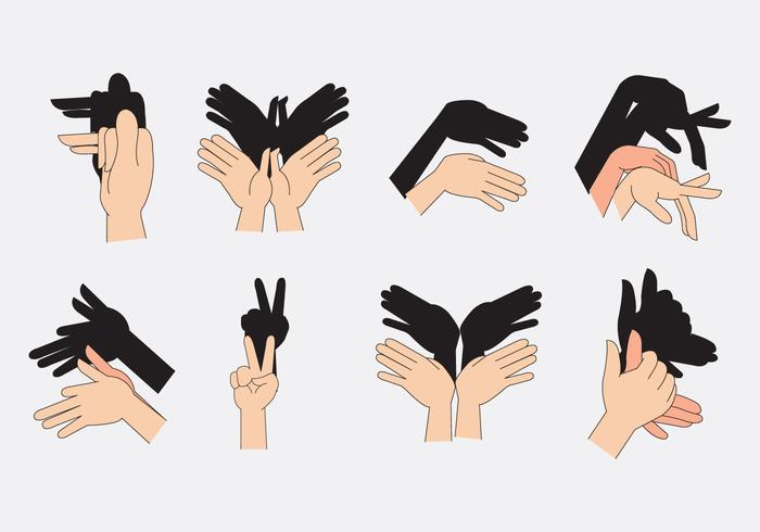 Hand Shadows Theater vector