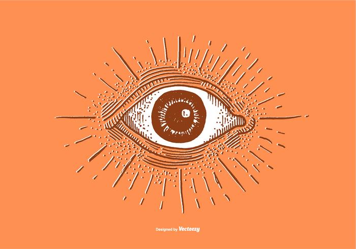 EYE BALL - LINE DRAWING vector