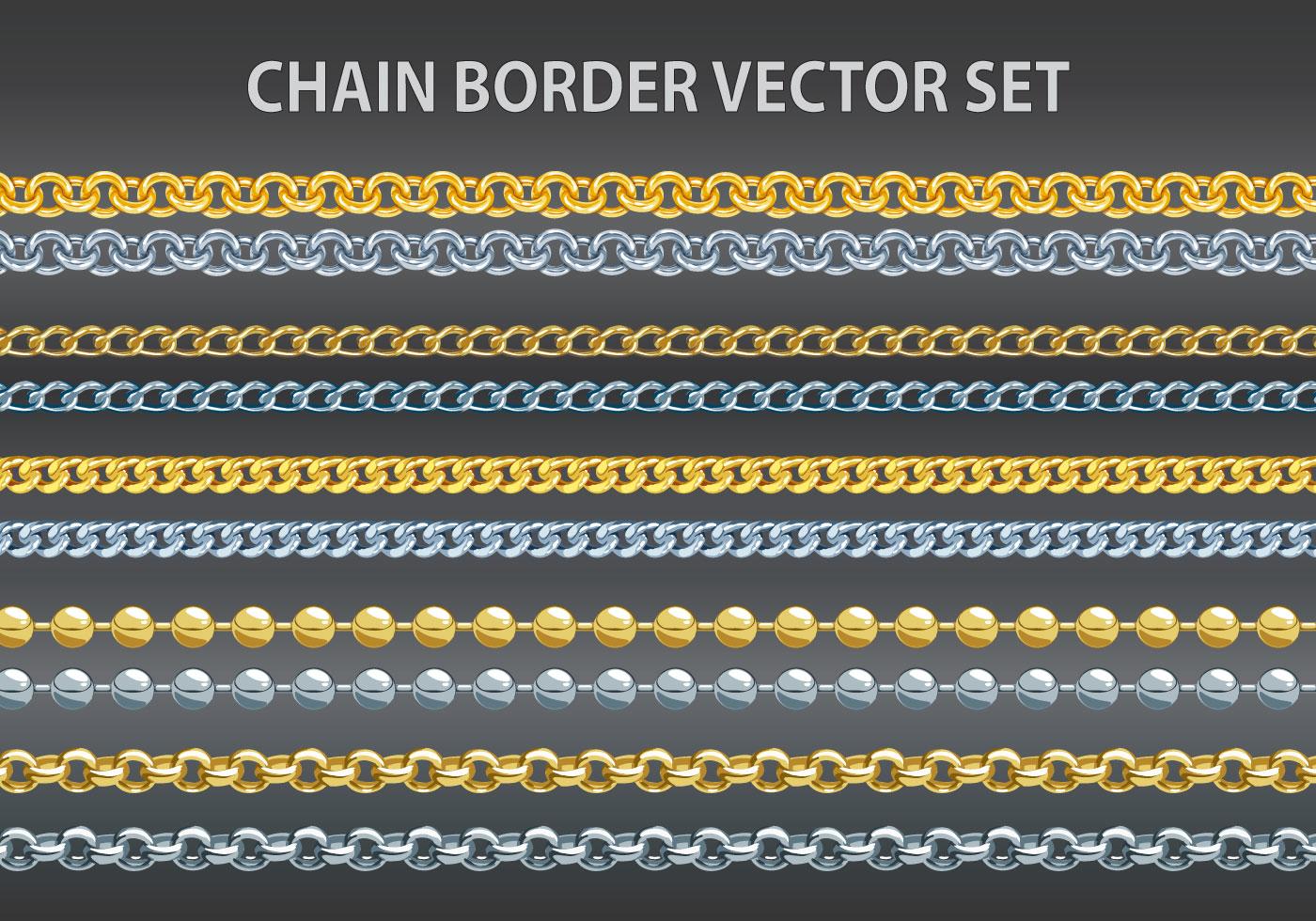 Chain border vector set 117668 Vector Art at Vecteezy
