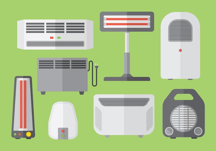 Free heater icons vector