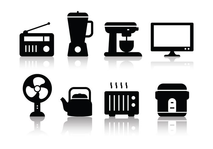 Free Minimalist Home Appliances Icon Set vector