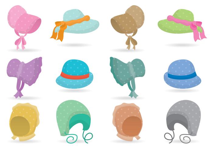 Colorful Bonnets vector