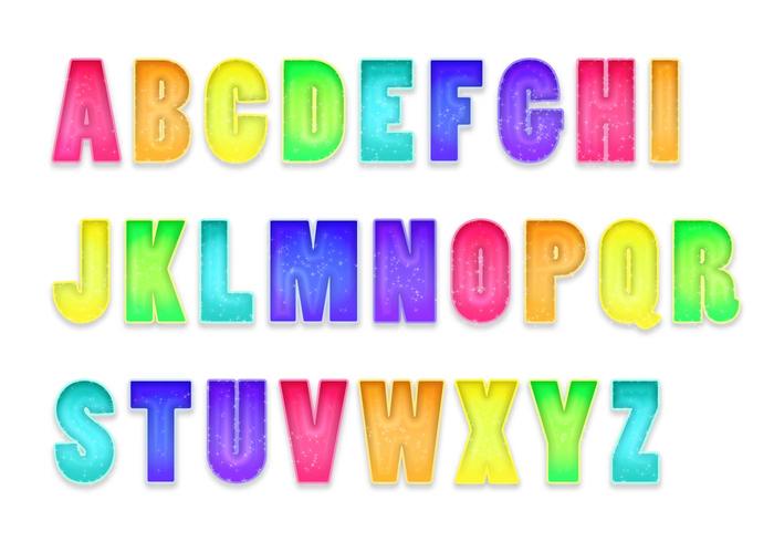 Letras Letters Alphabet Set B vector