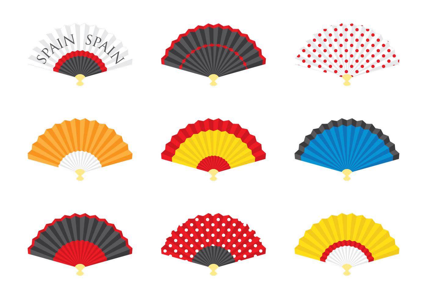Spanish Fan Collection 117732 Vector Art at Vecteezy