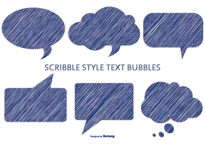 Download Pen Scribble Style Text Bubbles 117735 - Download Free ...