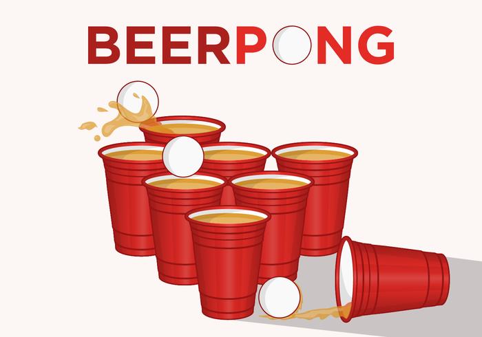 ¡Juguemos a la cerveza Pong! vector