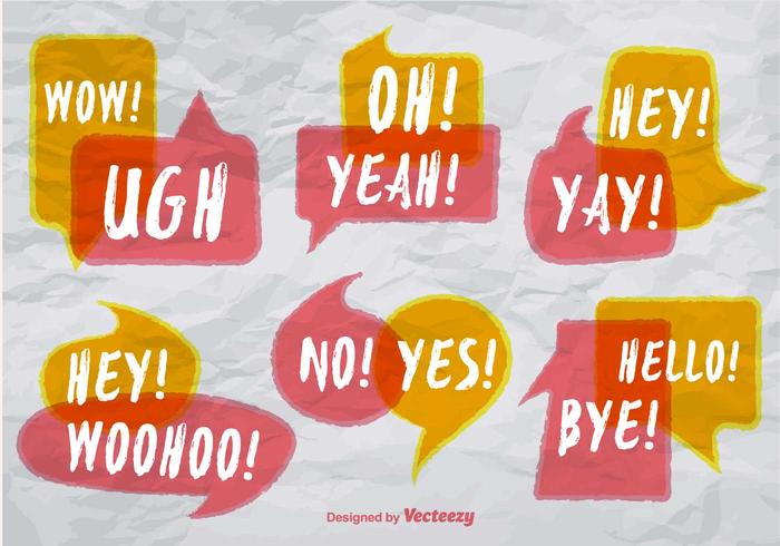 Speech Bubbles With Expressions - Vector Set