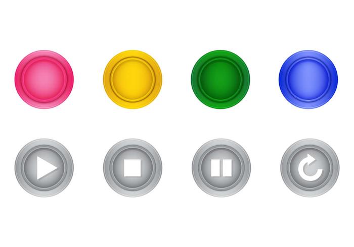 Free Arcade Button Realistic Vector