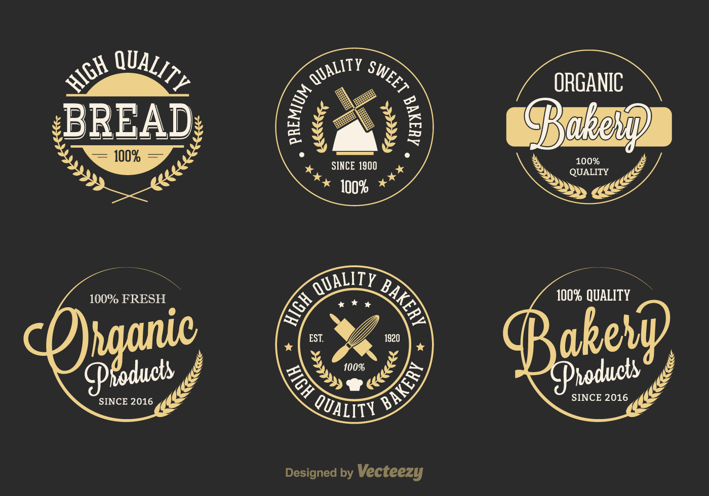 Free Retro Bakery Vector Labels - Download Free Vector Art, Stock