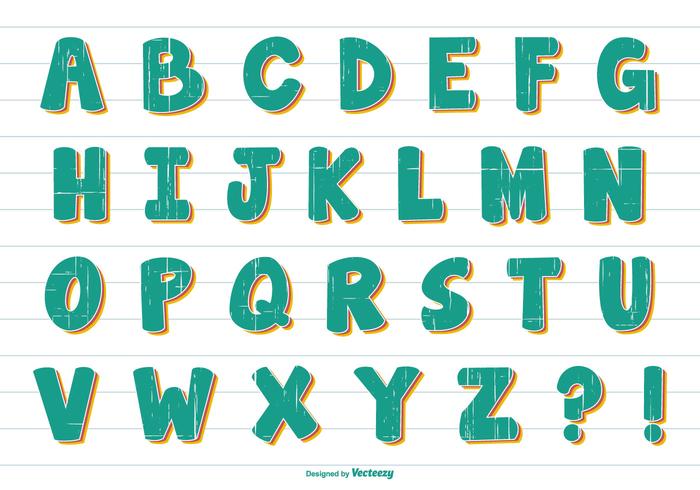 Fun Comic Style Vector Alphabet Fun Comic Style Vector Alphabet