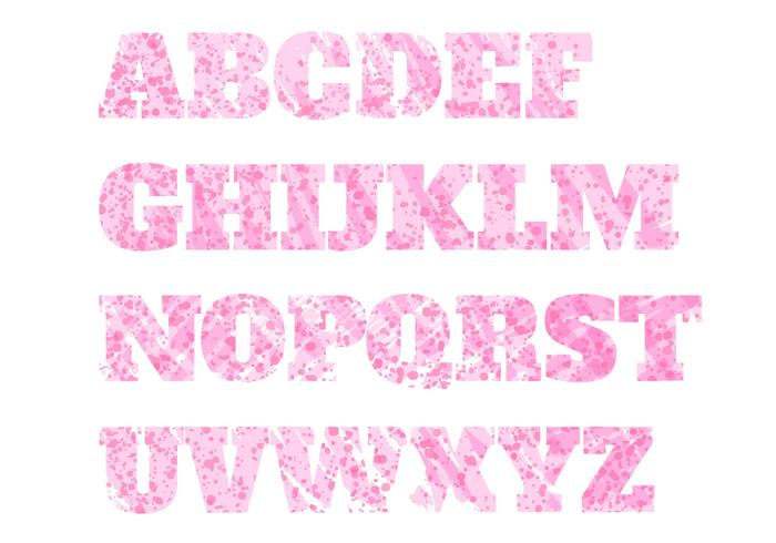 Letras Set Stencil vector