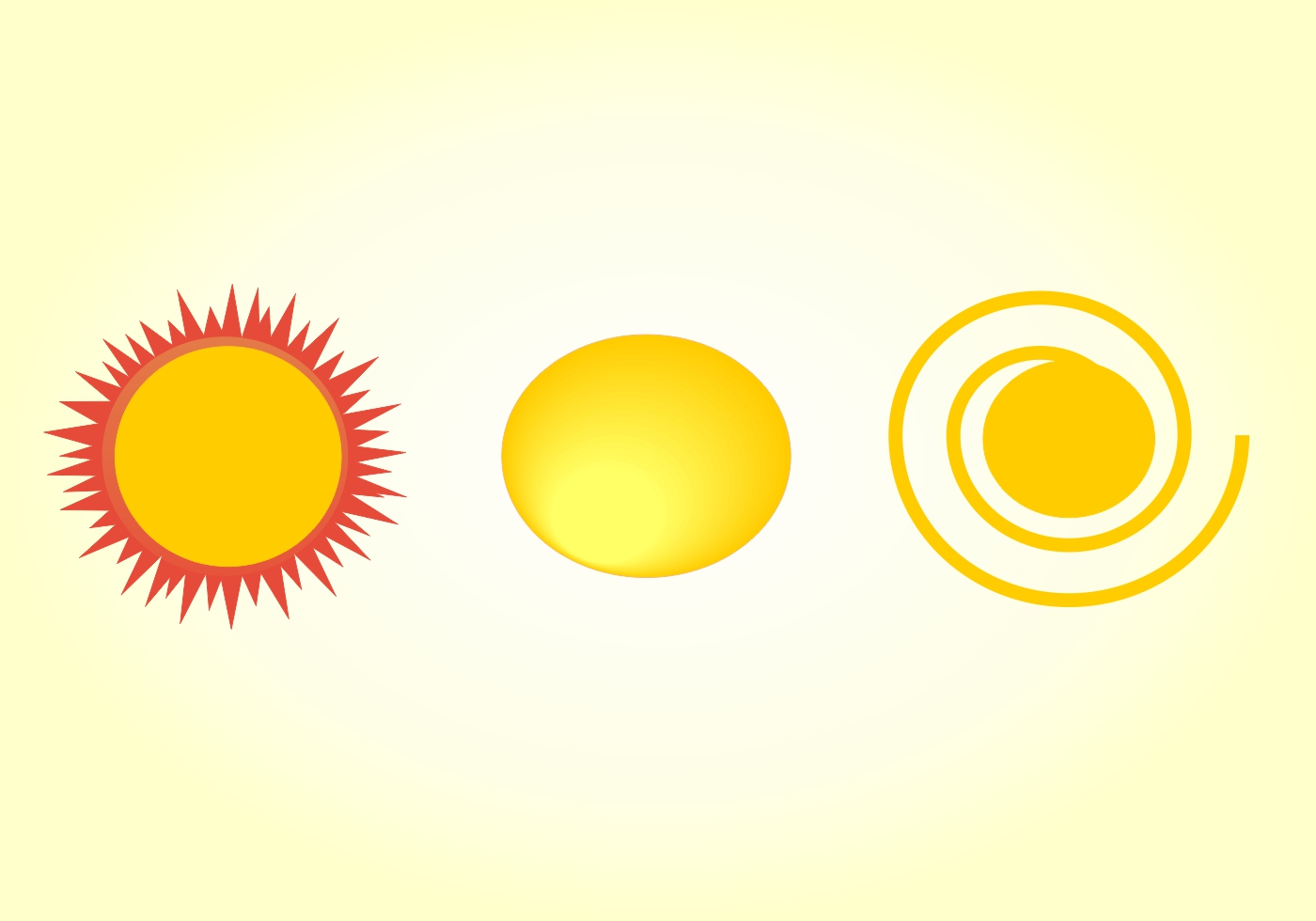 Download Vintage sun vector clipart. Three suns. - Download Free Vector Art, Stock Graphics & Images