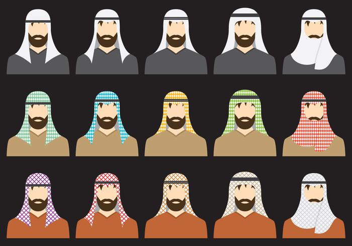 Types Of Keffiyeh vector