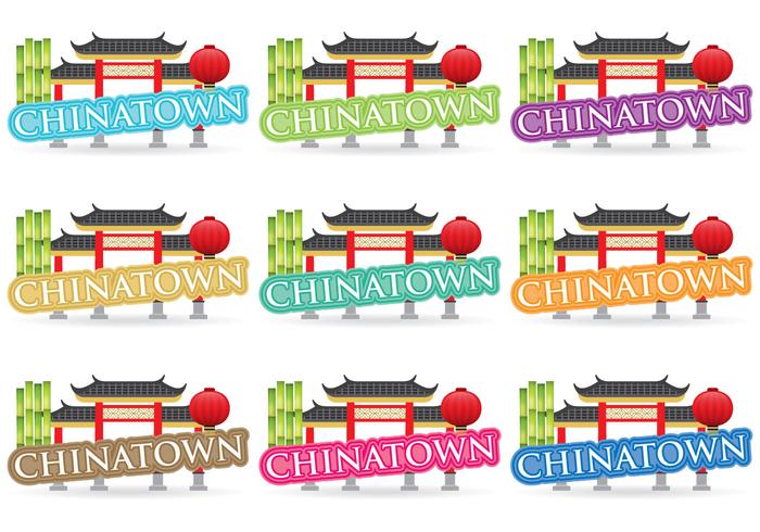 Chinatown Titles vector