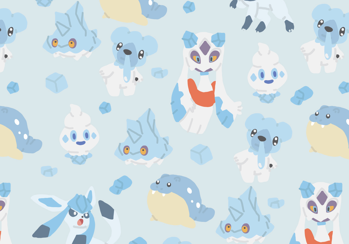 Ice Type Pokemon Pattern Download Free Vectors Clipart Graphics