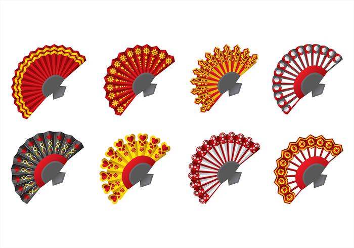 Iconos de fans españoles vector