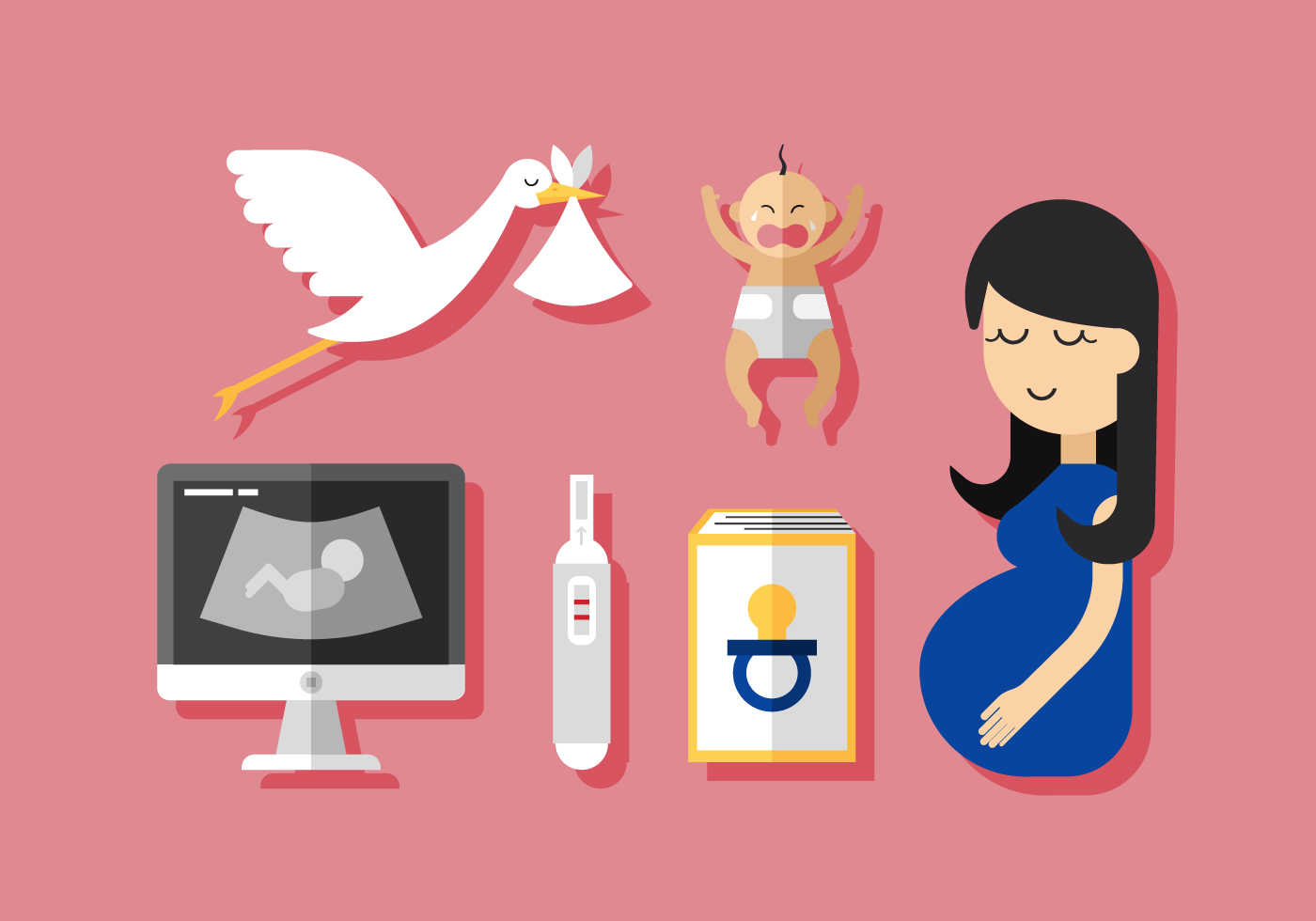 Download Vector Pregnant Mom 117955 Vector Art at Vecteezy