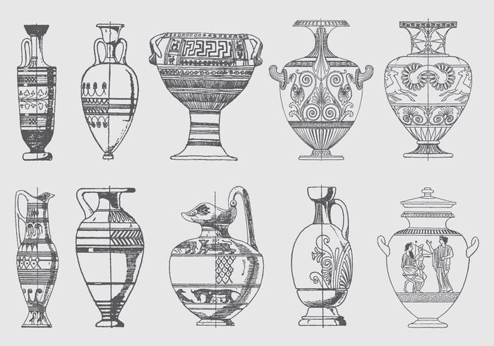 Greek Vessels vector