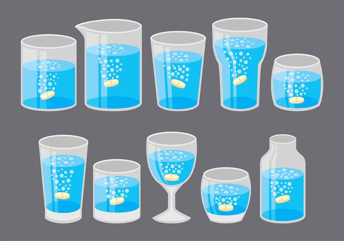 Effervescent Cup Icons vector