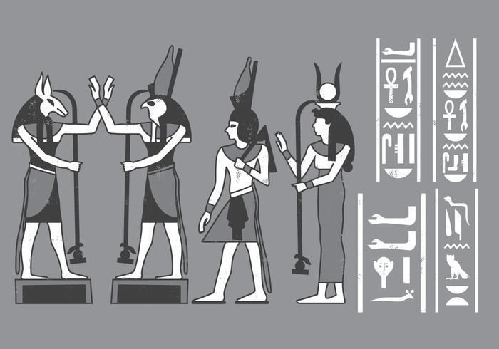 Egyptian icons Cartouches vector