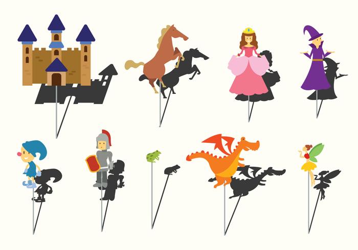 Fairytale Shadow Puppet vector