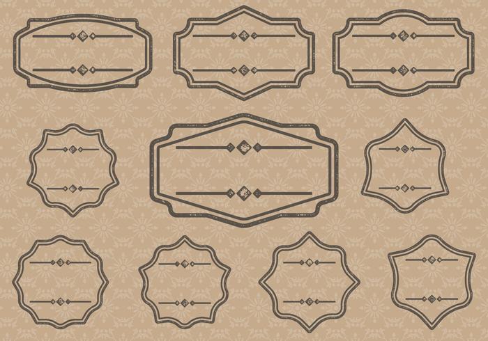 Vintage Label Cartouches vector