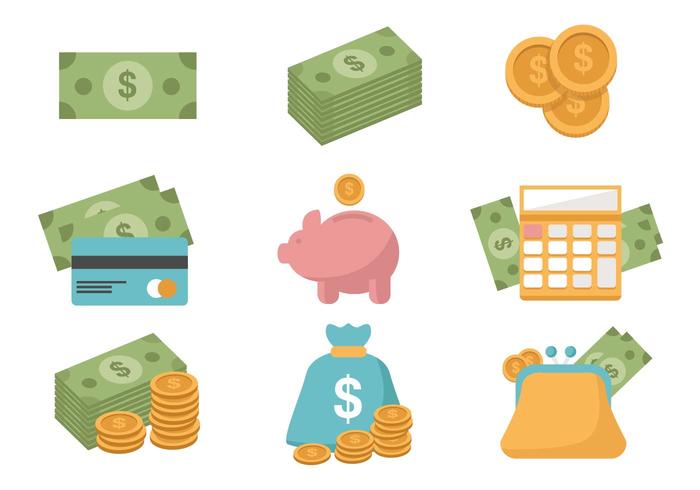 Iconos de finanzas gratis Vector