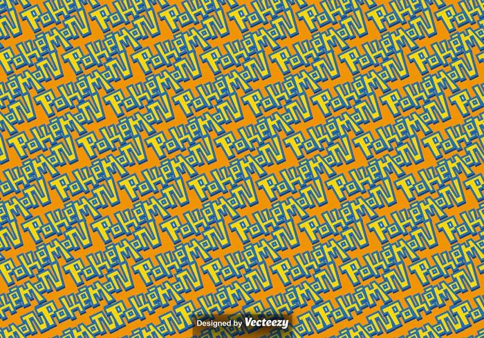 Vector Seamless Pattern With The Pokemon Word Vector Seamless Pattern With The Pokemon Word