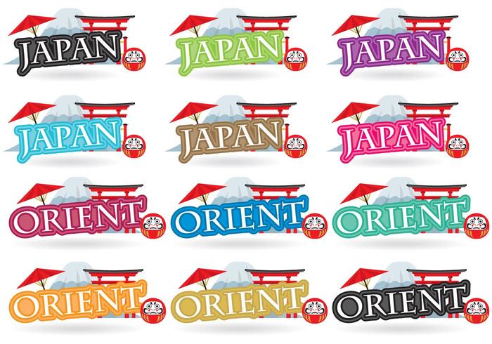 Japan Titles vector