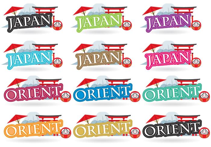 Títulos de Japón vector