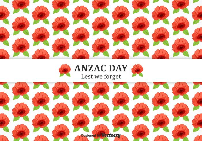 Anzac Day Poppies Vector Background