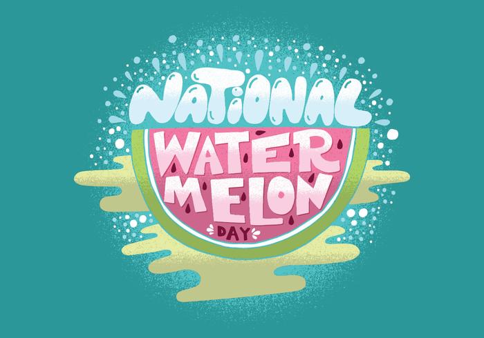 National Watermelon Day Vector