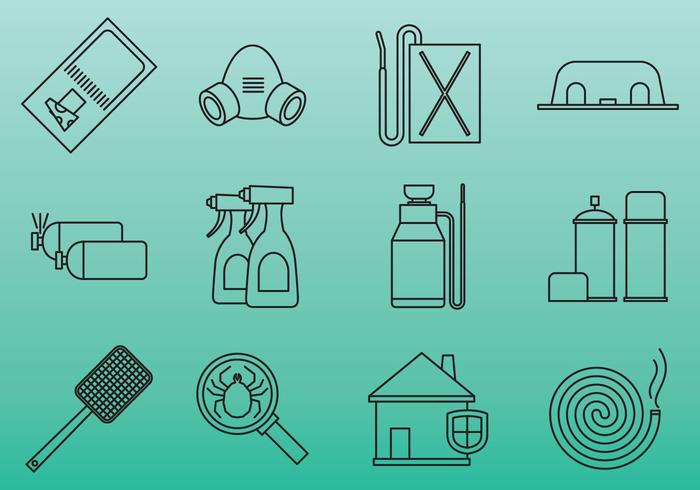 Pest Control Tool Icons vector