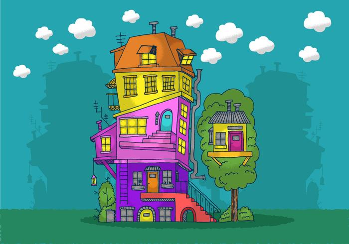 Stacked House Vector 