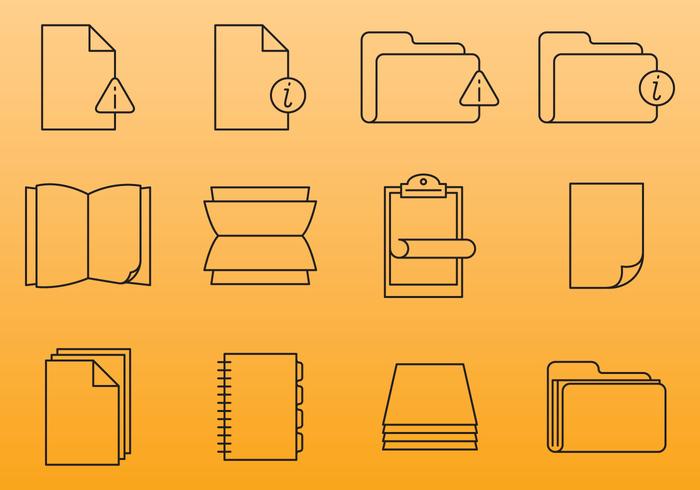 Paper Document Icons vector