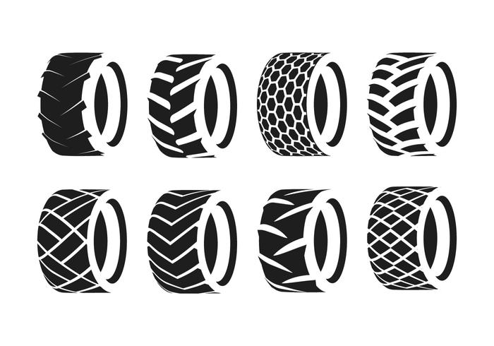 Tractor Tire Silhouette vector