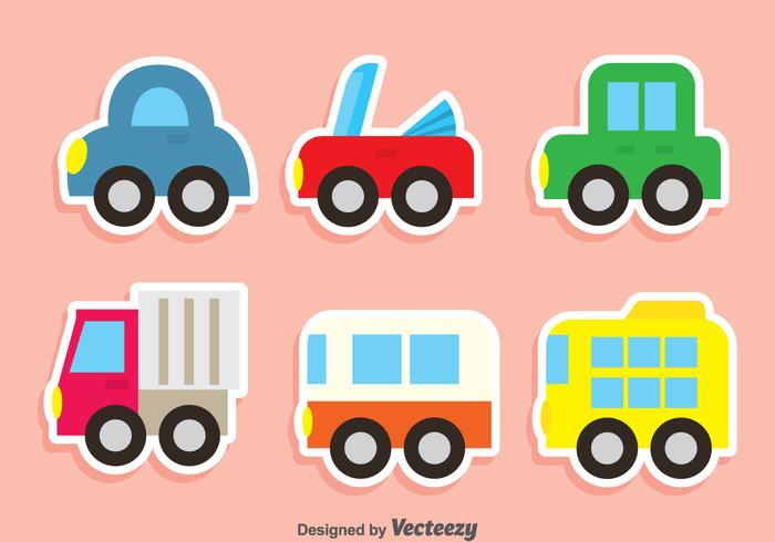 Cute Vehicle Vector Set