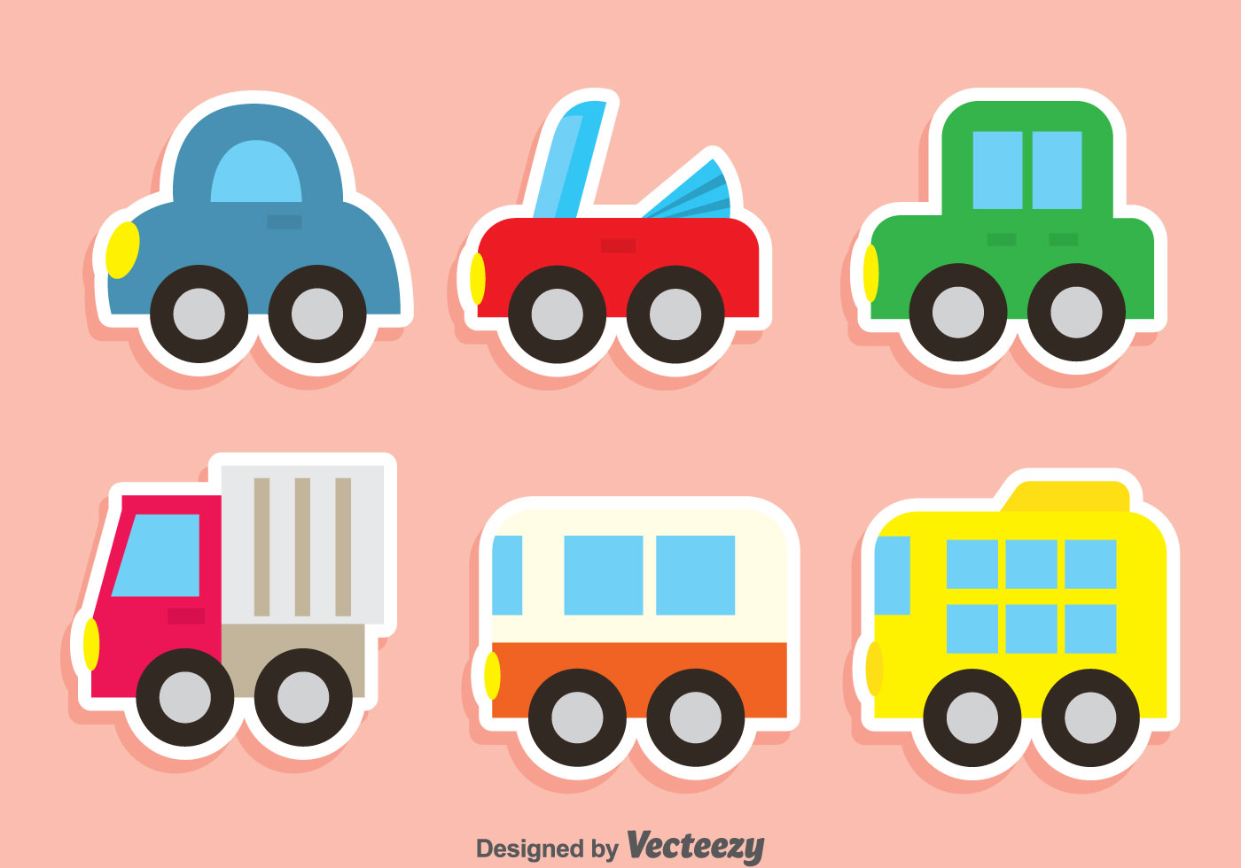 Cute Vehicle Vector Set - Download Free Vectors, Clipart ...
