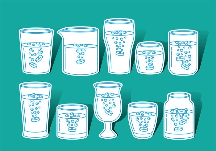 Effervescent Glass Vector Icons Effervescent Glass Vector Icons