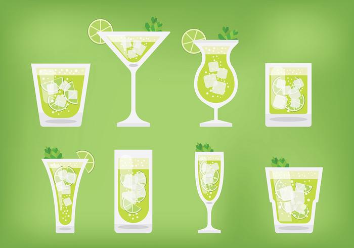 Libre Caipirinha Iconos Vector