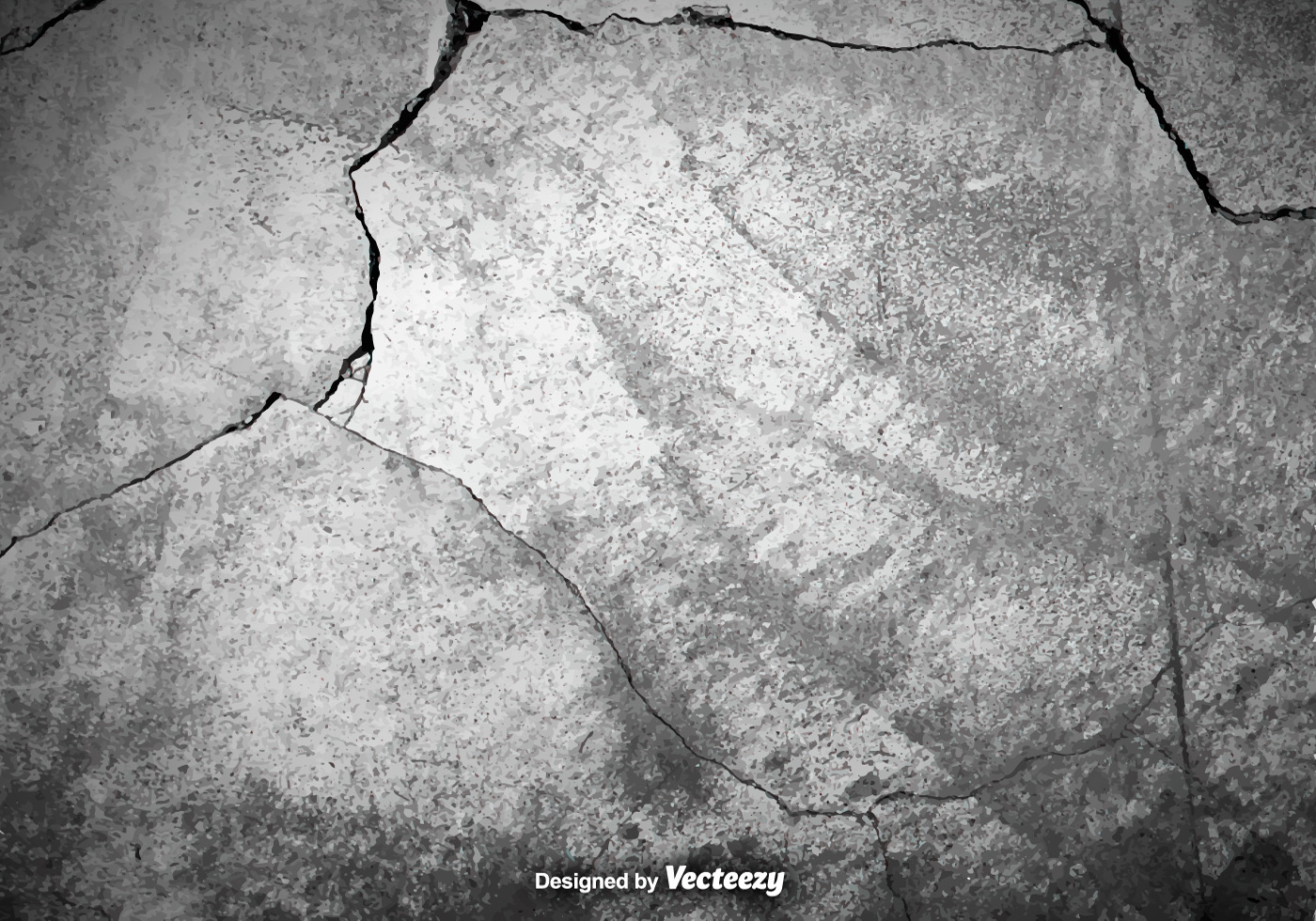 Vector Gray Cracked Concrete Texture - Download Free Vector Art, Stock