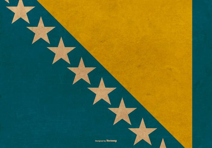 Grunge Bandera de Bosnia vector